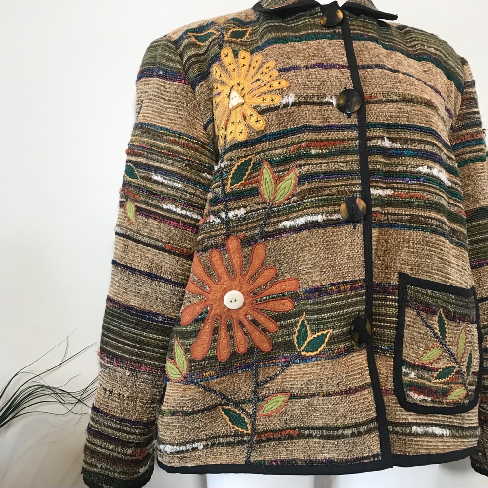 Rare Vintage Multicolor Embroidered Jacket - Picture 3 of 9
